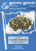 Rovers v Wycombe programme - November 1982