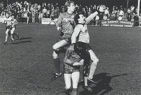Jason Seacole at Loakes Park - March 1987 - picture Paul Lewis