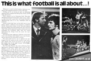 Middlesbrough v Wycombe - Rothmans Football News