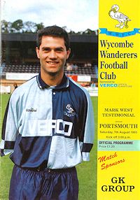 Wycombe v Posrtmouth (Mark West Testimonial) - programme cover