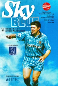 Coventry v Wycombe programme - 22nd September 1993