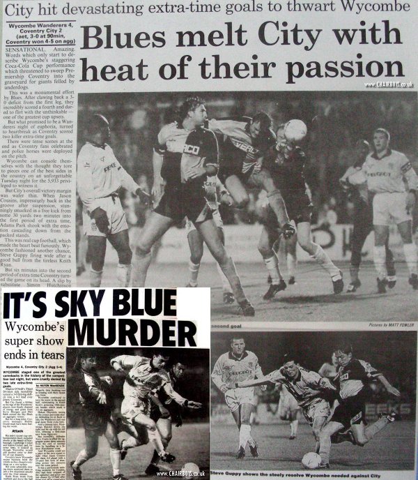 Wycombe v Coventry Bucks Free Press and national report