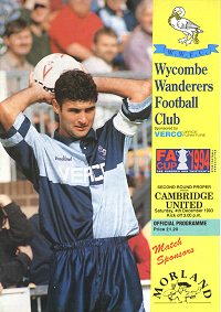 Wycombe v Cambridge programme - 4th December 1993