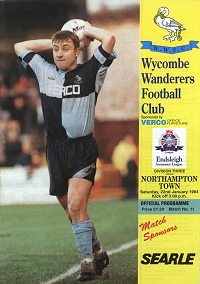 Wycombe v Northampton programme - 22nd January 1994