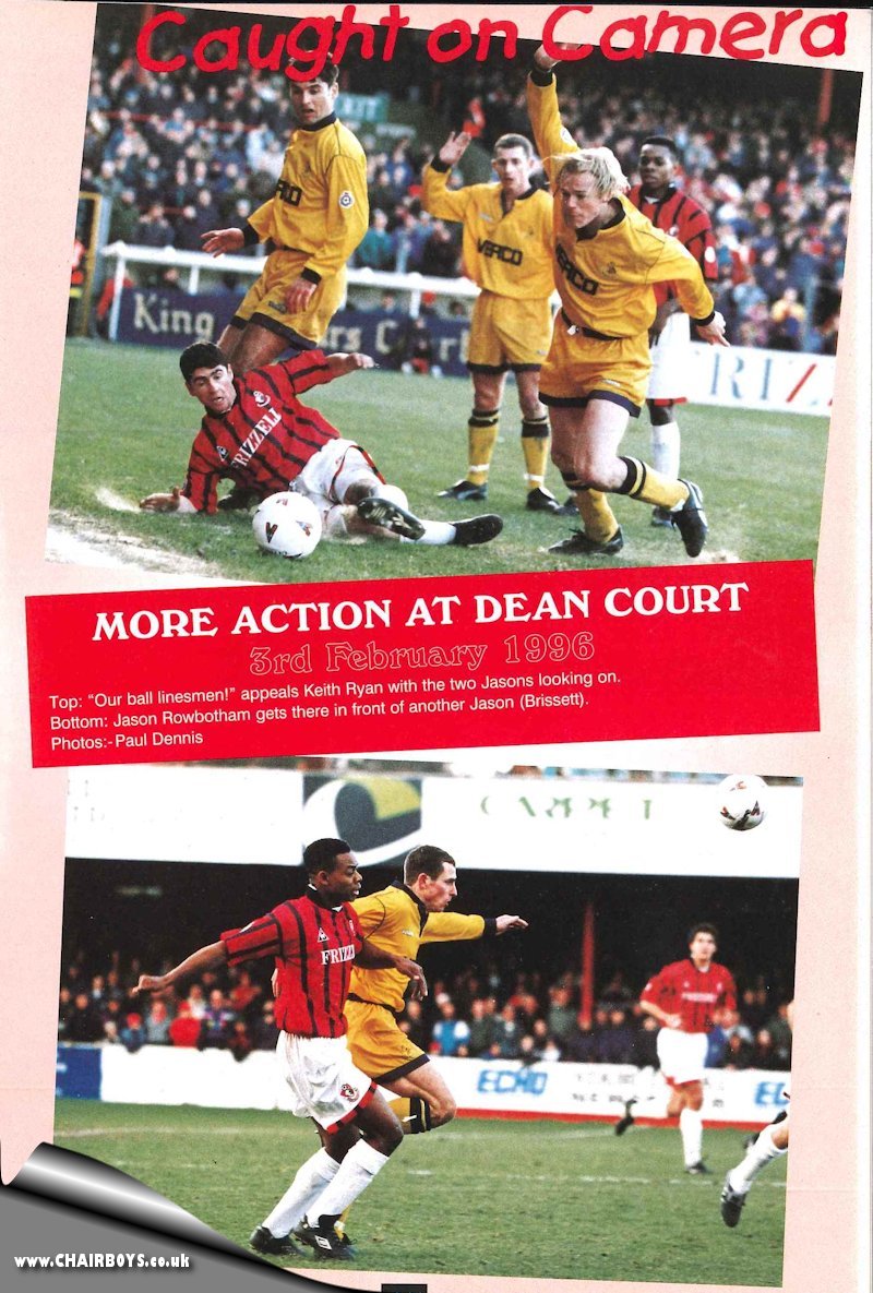Bournemouth v Wycombe pictures by Paul Dennis as published in Wycombe programme - Click to enlarge