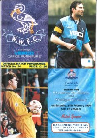 Wycombe v Stockport programme cover
