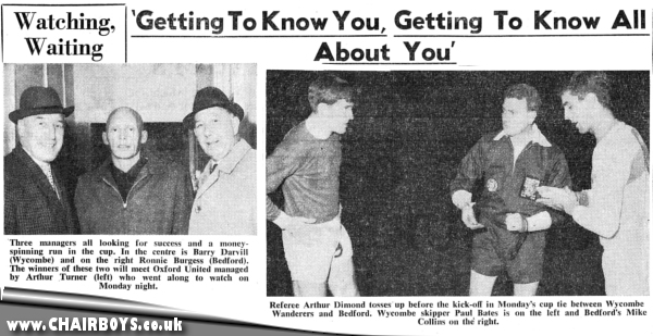Wycombe v Bedford Town - 5 December 1966 - press cuttings