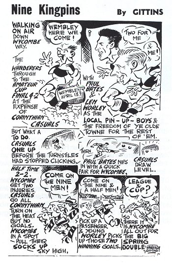 Gittins cartoon of the semi-final at Highbury