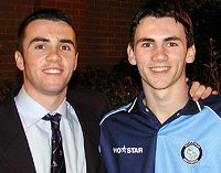 Robbo with his brother in Wanderers shirt - picture with permission from scfc.co.uk