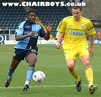Gavin Holligan - never gave up running against Tranmere
