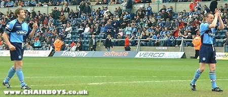 An earlier glimpse of the new sponsors' logo at Adams Park