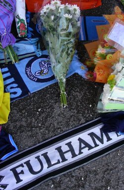 Tributes left at Adams Park for Mark