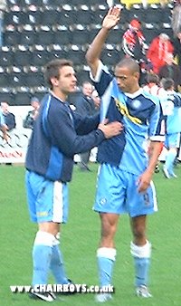 Nathan Tyson says goodbye in his final away game for Wycombe at Lincoln