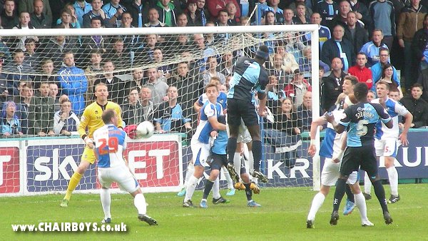 Aaron Pierre battles for header during the second half