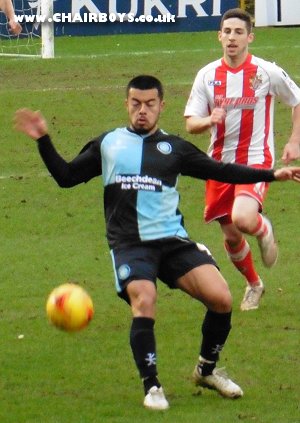 Nico Yennaris debuts for Wanderers against Stevenage