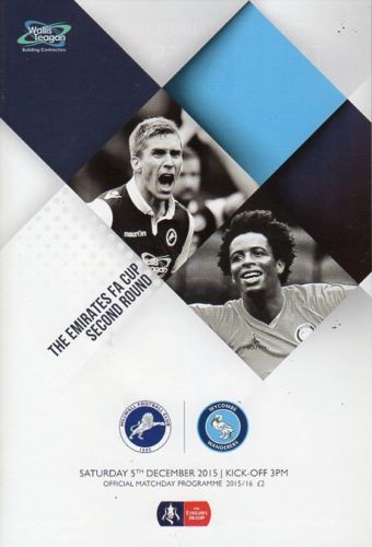 Millwall v Wycombe programme cover