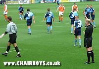 Talia is shown the yellow card