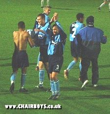 Lewis Cook has his shirt returned by Mark Rogers