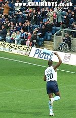 Brownie celebrates his goal