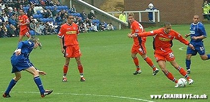Nathan Tyson in action at Peterborough