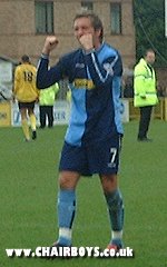 Darren Currie celebrates two more goals and another victory