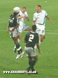 Charlie Griffin heads home against Chelsea