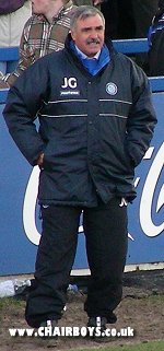 John Gorman shows the stress in a recent game at Macclesfield