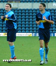 Andy Bell and Ian Simpemba share a joke