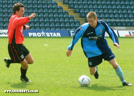 Charlie Mapes in action against Colchester
