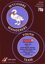 Wanderers Youth Team programme 2000/2001
