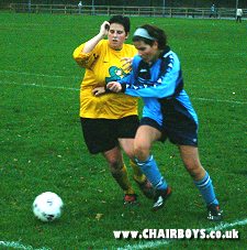 Raff Valentino about to cross from the left wing