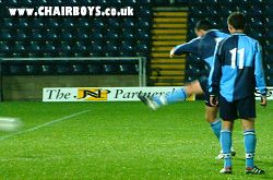 Stuart Hole scores against Cirencester