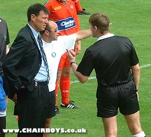 Sanch and Gibbo offer their advice at Aldershot