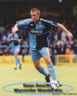Sean Devine - top scorer at Wycombe - picture with kind permission of Paul Dennis