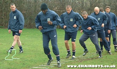 Forsyth conducts a training session during the 2000/2001 season - picture Paul Lewis