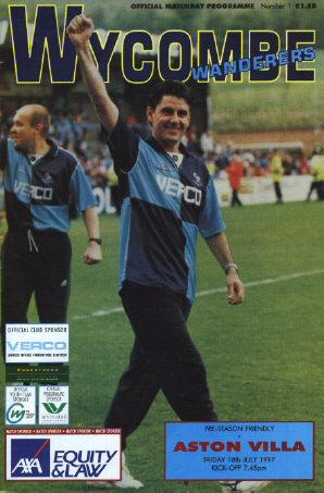 John Gregory and Richard Hill as seen on the cover of the Wycombe programme